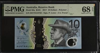 Australia 10 Dollars 2017 P 63 a Polymer Superb Gem UNC PMG 68 EPQ - Image 1 of 3