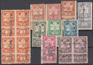 F-EX5205 MEXICO REVENUE STAMPS LOT. 1897-98. SELLOS DEL TIMBRE. TALON. 1c-10$. - Picture 1 of 1