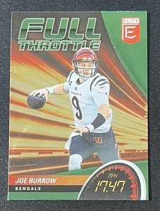 Panini Donruss Elite Joe Burrow 2022 acelerador completo verde Cincinnati Bengals QB - Imagen 1 de 2