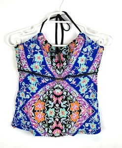Nanette Lepore Women’s Multicolored Floral Tankini Top Size XS, Stain On Inside - Picture 1 of 3