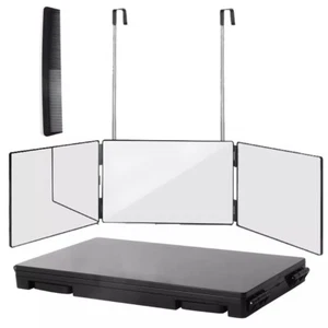 Portable 3 Way 360 Degree Trifold Mirror - Adjustable Height Brackets - Bild 1 von 6