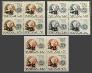 Portugal - Complete set of 3 blocks of 4 MNH stamps - 20th anniv. of WHO - 1968 - Picture 1 of 1