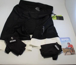 Pantaloncini da ciclismo Prewalski uomo XL imbottiti più guanti bonus senza dita - Foto 1 di 5