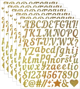 1 Inch Small Self Adhesive Vinyl Letter Number Symbol Stickers Kit 528 Pieces  - Picture 1 of 12