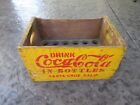 Vintage Coca Cola Coke Yellow Wooden Bottle Crate Box Santa Cruz Hutchinson?