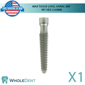 X1 MAX Titanium Dental Spiral Int Hex 2.42mm, Surface Treatment RBM - Picture 1 of 7