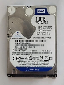 WD10JPCX-24UE4T0, DCM: HHMT2HK, 17 OCT 2016, Western Digital 1Tb 2.5" Sata HDD - Imagen 1 de 2