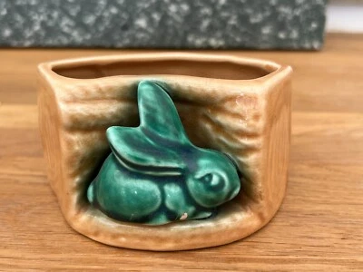 VINTAGE DEE CEE Ceramic RABBIT Small Flower Holder Planter - Image 1 of 4