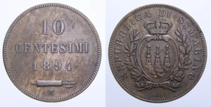10 CENT. 1875 SAN MARINO VECCHIA MONETAZIONE - Picture 1 of 1