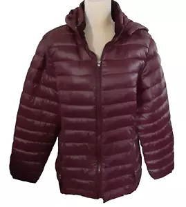 New St Johns Bay Womens Lightweight Packable Puffer hooded Jacket XL - Picture 1 of 4
