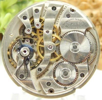 Antiguo Reloj Bolsillo Movimiento E Howard Serie 7 m 1912 12 Talla 17 Joya @ 1913 Foto 1 de 4