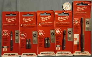 LOT of 7 SEALED Milwaukee Phillips Insert/Power Drill Bits - Picture 1 of 3