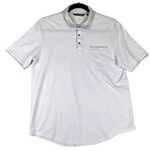 TRAVIS MATHEW Men's White Solid Classic Golf Short Sleeve Polo Shirt XL Large - Picture 1 of 11