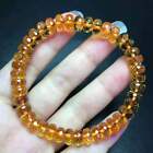 Natural Yellow Citrine Gems Crystal Faced Abacus Bead Woman Bracelet 7Mm Aaaaa
