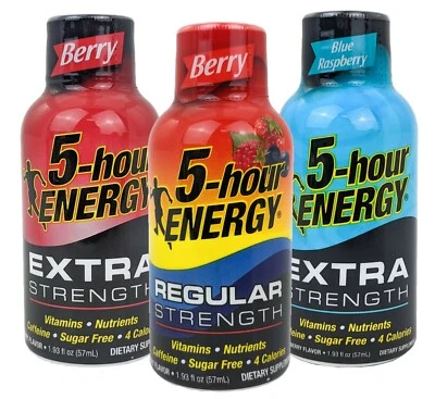5 Hour Energy Shots Drink, Regular & Extra Strength, CHOOSE YOUR FLAVOR, 1.93 OZ - Image 1 of 4