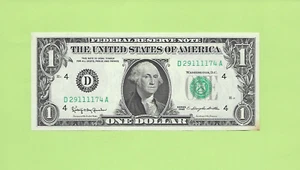 1963 ..UNCIRC $1 D 2911 1174 A .... 1963 $1 D-A QUAD CENTER '1111' - Foto 1 di 2