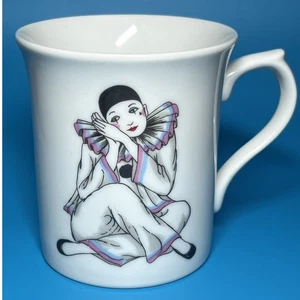 Keramiktasse Pierrot Clown 80er Jahre Vintage - Bild 1 von 5