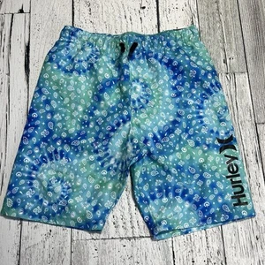 Hurley Youth Boy's Board Shorts Swim Aurora Green Size Boys L Quick Dry MSRP $35 - Picture 1 of 3
