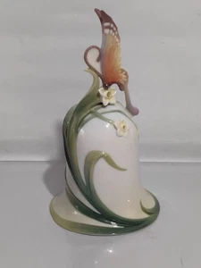 Franz Porcelain Collection Butterfly Daffodil Design Bell - Pattern No. FZ00333 - Picture 1 of 15