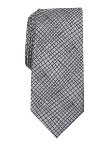 ALFANI Mens Black Geometric Slim Neck Tie - Picture 1 of 3