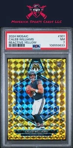 2024 Panini Mosaic #301 Caleb Williams Reactive Yellow PSA 7 - Picture 1 of 2