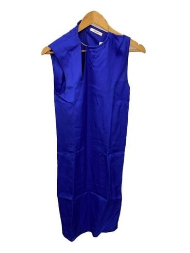 CELINE Abito senza maniche 36 Blu Plain 26O68 Diritto