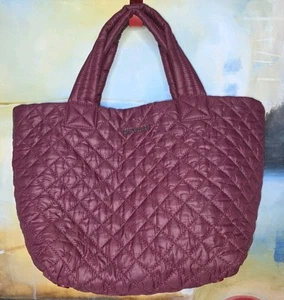 Mz Wallace Burgundy Quilted Medium Handbag Shoulder Bag A Must Have SHIPS FAST - Picture 1 of 24