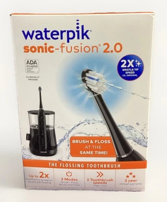 Cepillo de dientes WaterPik Sonic Fusion 2.0 SF-03W012-2 hilo dental de agua NUEVO Foto 1 de 3