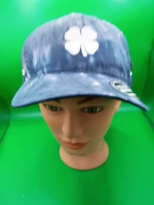 Unisex Live Lucky Black Clover Blue Tye Dye Top Golf Hat - Size OSFM - Picture 1 of 6