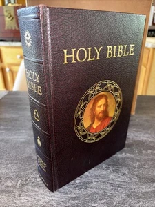 Holy Bible 1953 Vintage Catholic Action Family Edition Illustrated Hardcover XX - Picture 1 of 24