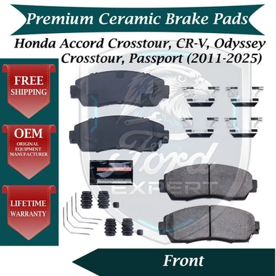 Kit de pastillas de freno delanteras cerámicas premium OE para Honda 2011-2025 9 años de garantía Foto 1 de 4