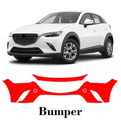 Película de protección de pintura PPF precortada para parachoques delantero para Mazda CX-3 2016-2022 Foto 1 de 4