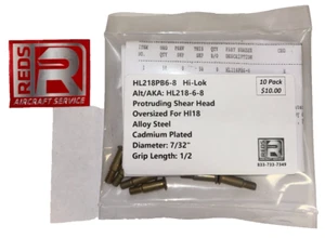 HL218PB6-8 New 10 Pack Hi-loks - Bild 1 von 4