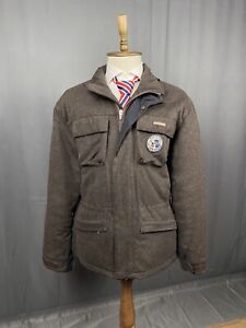 Napapijri Men's Brown Wool Multipocket Insulated Winter Parka Jacket Size XL