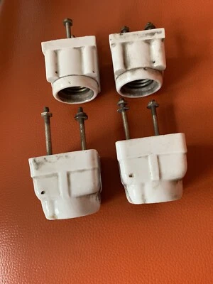 4 antike Fassung E27 Vintage Porzellan alt Loft industrie Design Fabrik - Bild 1 von 4
