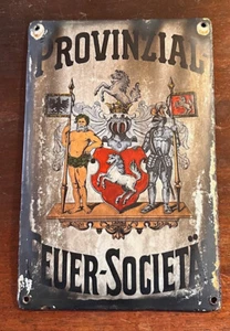 Provinzial-Feuer-Societät, antikes Blechschild - Bild 1 von 4