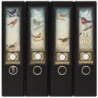 Design Ordner-Rückenschilder zum Einstecken breit - Motiv Vintage Birds - IC-025