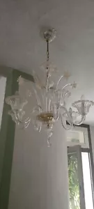 Lampadario Di Murano A 6 Lampade Nuovo - Foto 1 di 4