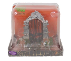 Lemax Halloween Spooky Town Cementerio Calavera Puerta Mesa Acento #23942 Retirado - Imagen 1 de 5