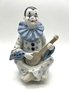 VTG Emson Clown w Guitar Figurine Wind Up Music Box - Send In The Clowns WORKS - Picture 1 of 8