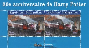 Harry Potter Stamps Madagascar 2022 CTO Film Hogwarts Express Trains 2v M/S II - Picture 1 of 1