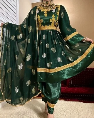 Afghani Traditional Dress - Afghan Wedding Women Dress -  Kuchi Dress Handmade - Image 1 of 2