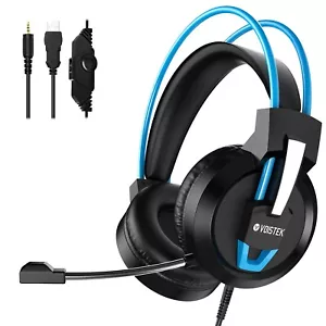 Gaming Headset with Microphone, Surround Sound, Noise Cancellation - Picture 1 of 8