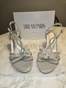 DREAM PAIRS Women's Amore Fashion Stilettos Open Toe Pump Heel Sandals - Picture 1 of 4