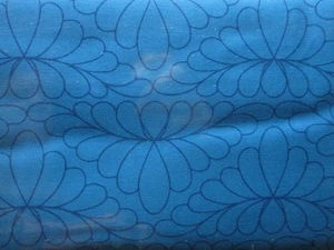 Blue Feathered Print Cotton Fabric 1 Yard Moda Rainbow Spice Sariditty - Picture 1 of 3