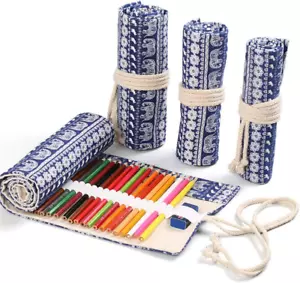 36/48/72 Slots Colored Pencil Wrap Pencils Roll Holder Coloring Pencils Organize - Picture 1 of 6