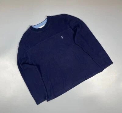 Suéteres de algodón azul vintage para hombre Yves Saint Laurent logotipo YSL sudadera talla L Foto 1 de 4