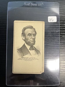 Abraham Lincoln Hd2a 1880's USA President Card - Picture 1 of 3