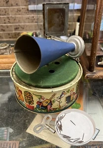 Antique Keimola Germany Tin Toy Child’s Phonograph  - Bild 1 von 10