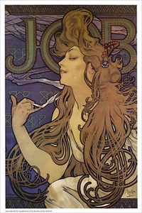 Job Poster by Alphonse Mucha 24 x 36in - Picture 1 of 3